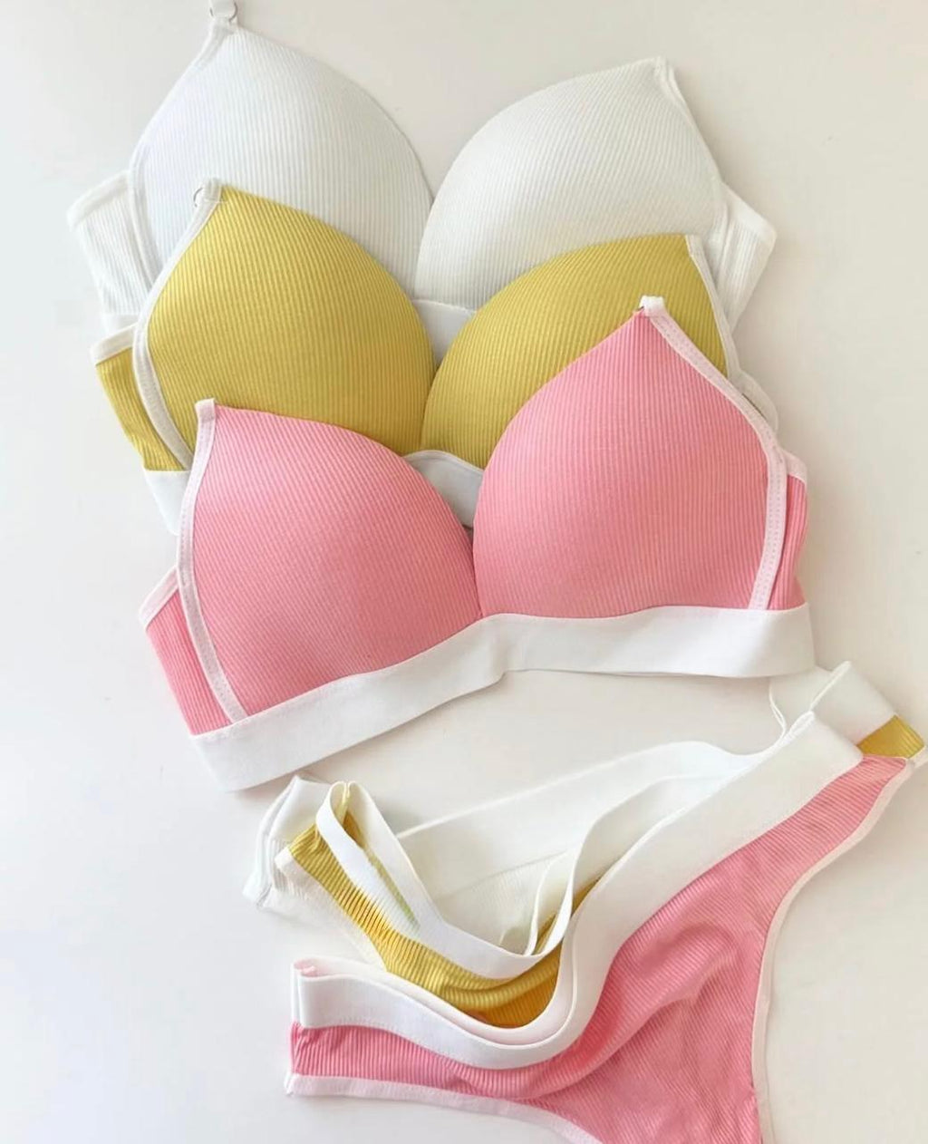 Ribbed Seamless Bra & Panty Set Everyday Comfort
