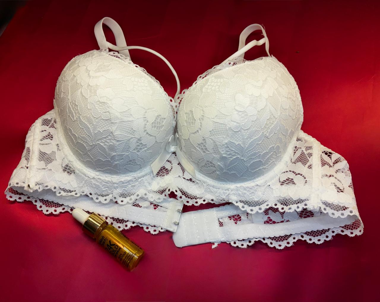 Floral Lace Push Up Bra & Panty Set Luxury