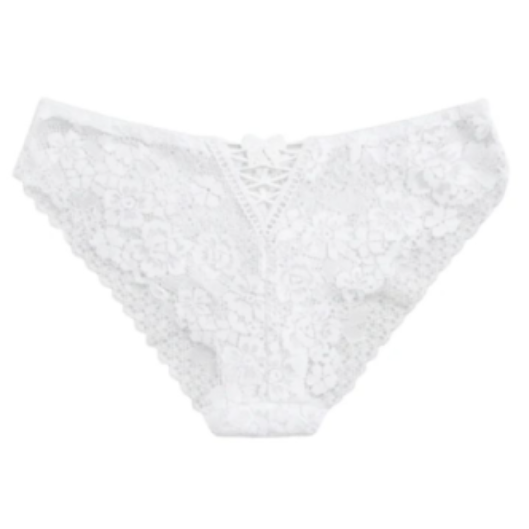 Floral Lace Bikini Panties Soft Breathable Low Rise