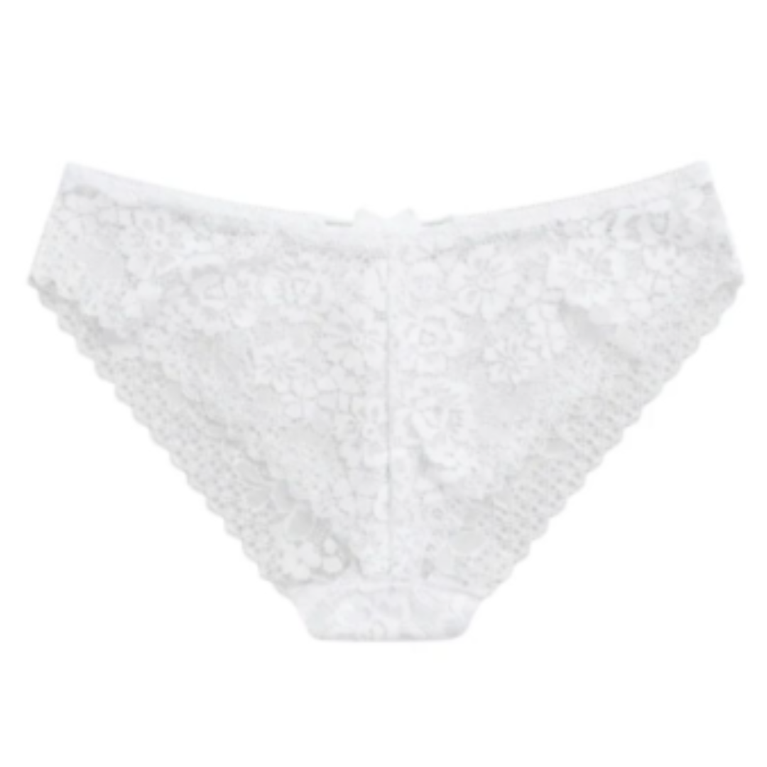 Floral Lace Bikini Panties Soft Breathable Low Rise