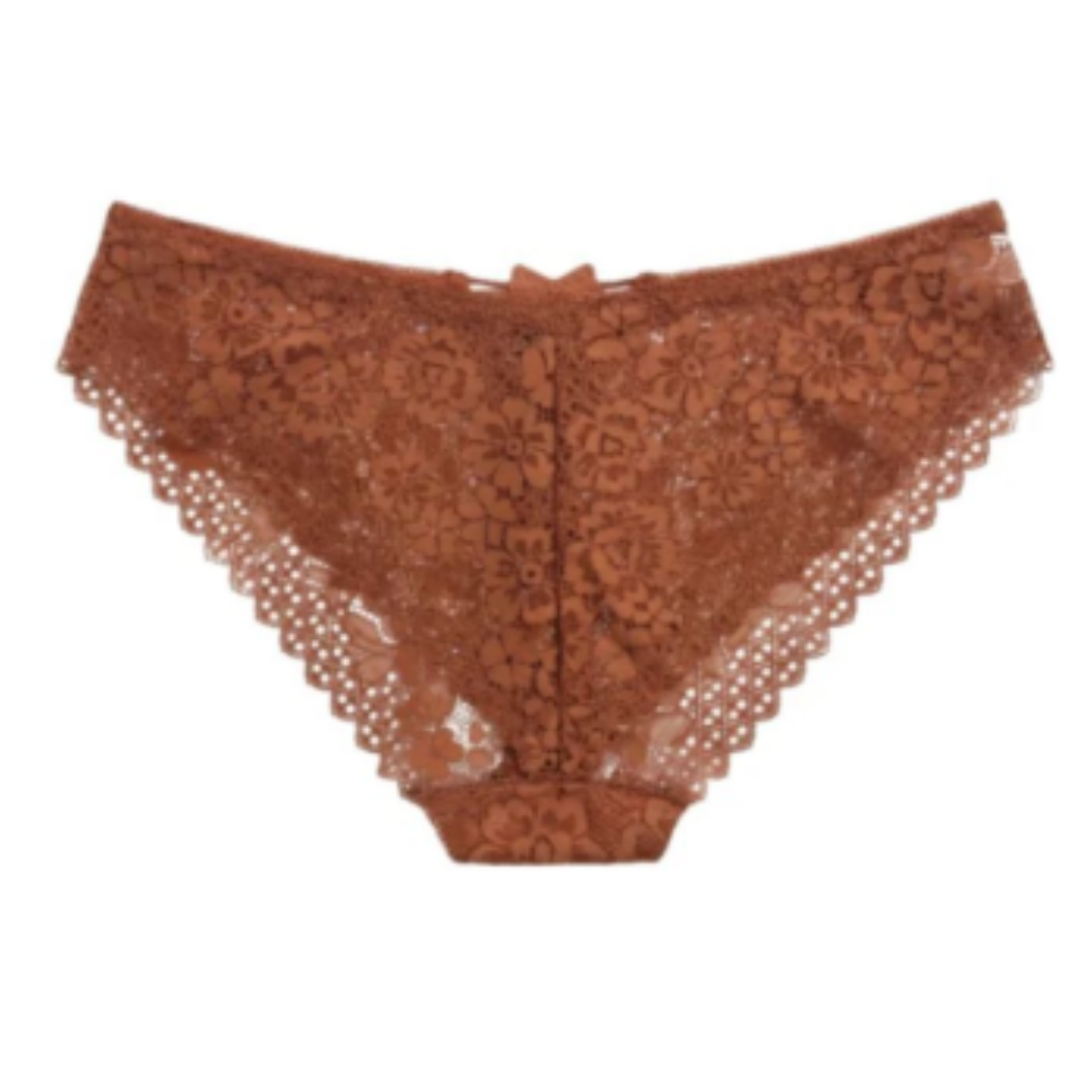 Floral Lace Bikini Panties Soft Breathable Low Rise