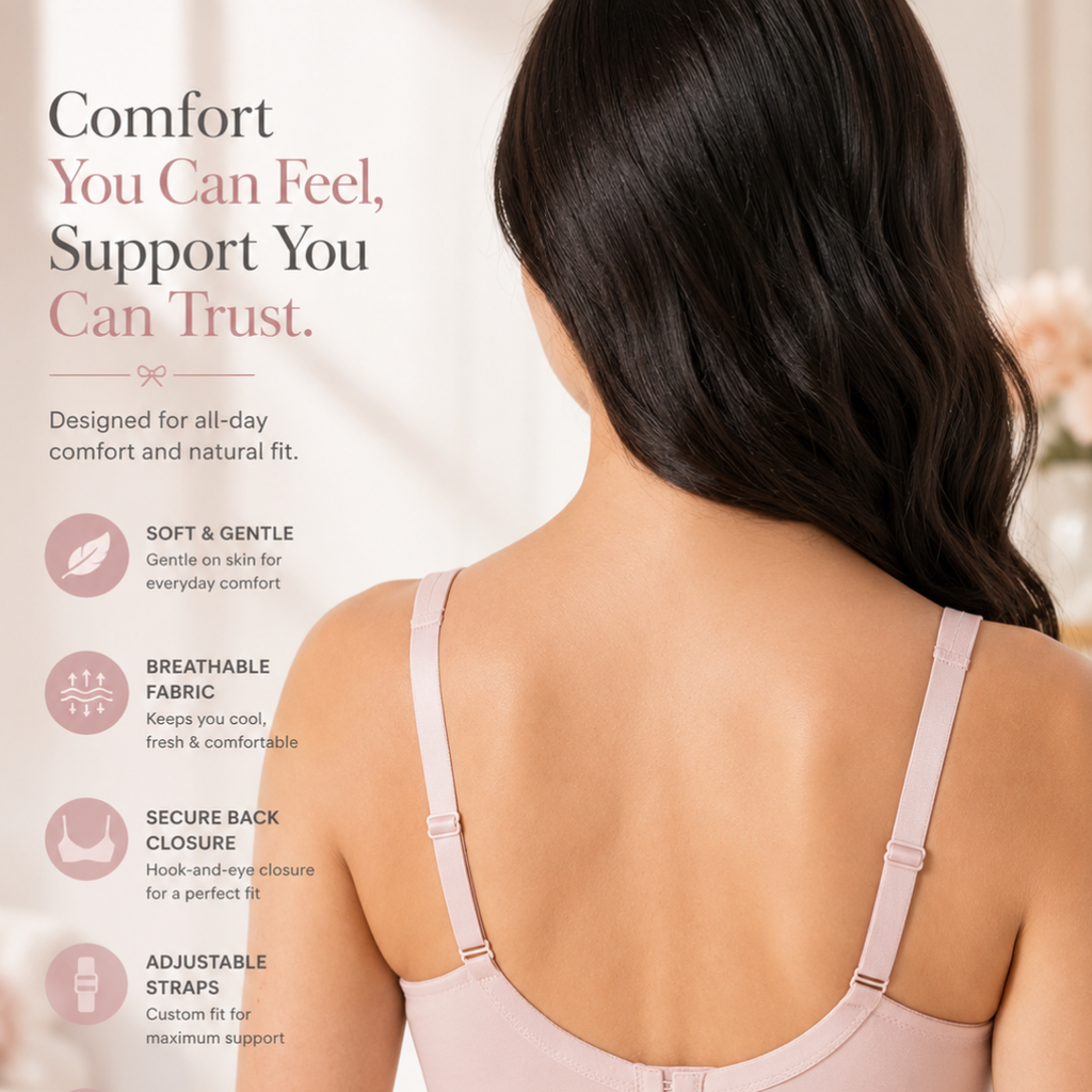 Cotton Bra Wireless Non-Padded Everyday Comfort
