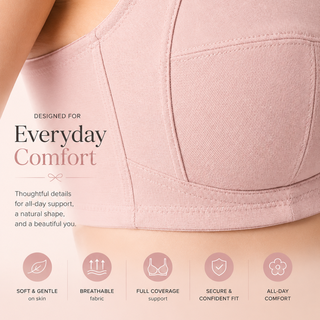Cotton Bra Wireless Non-Padded Everyday Comfort