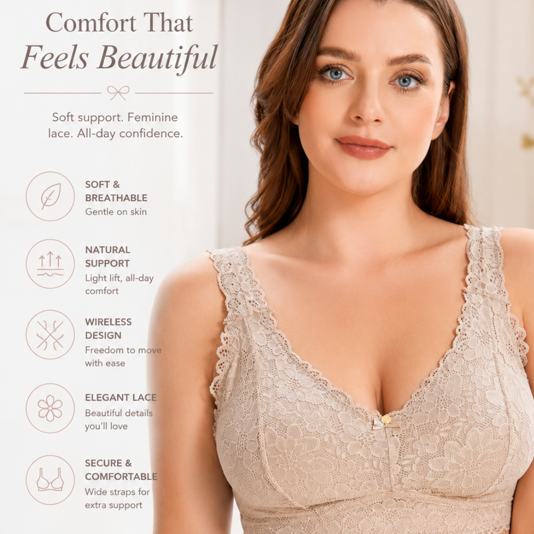 Comfort Lingerie for Everyday Wear Lace Bralette Bra