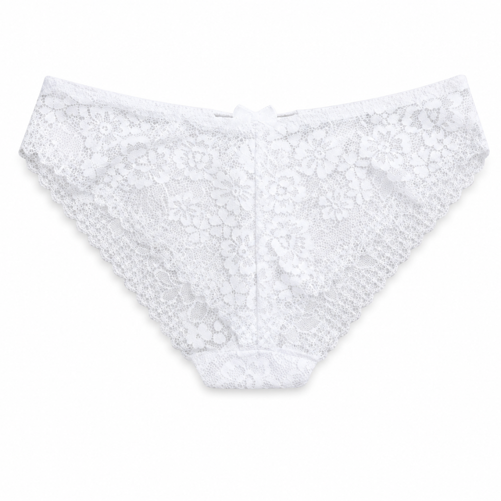 Floral Lace Bikini Panties Soft Breathable Low Rise