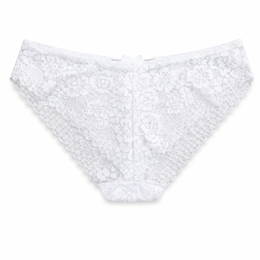 Floral Lace Bikini Panties Soft Breathable Low Rise
