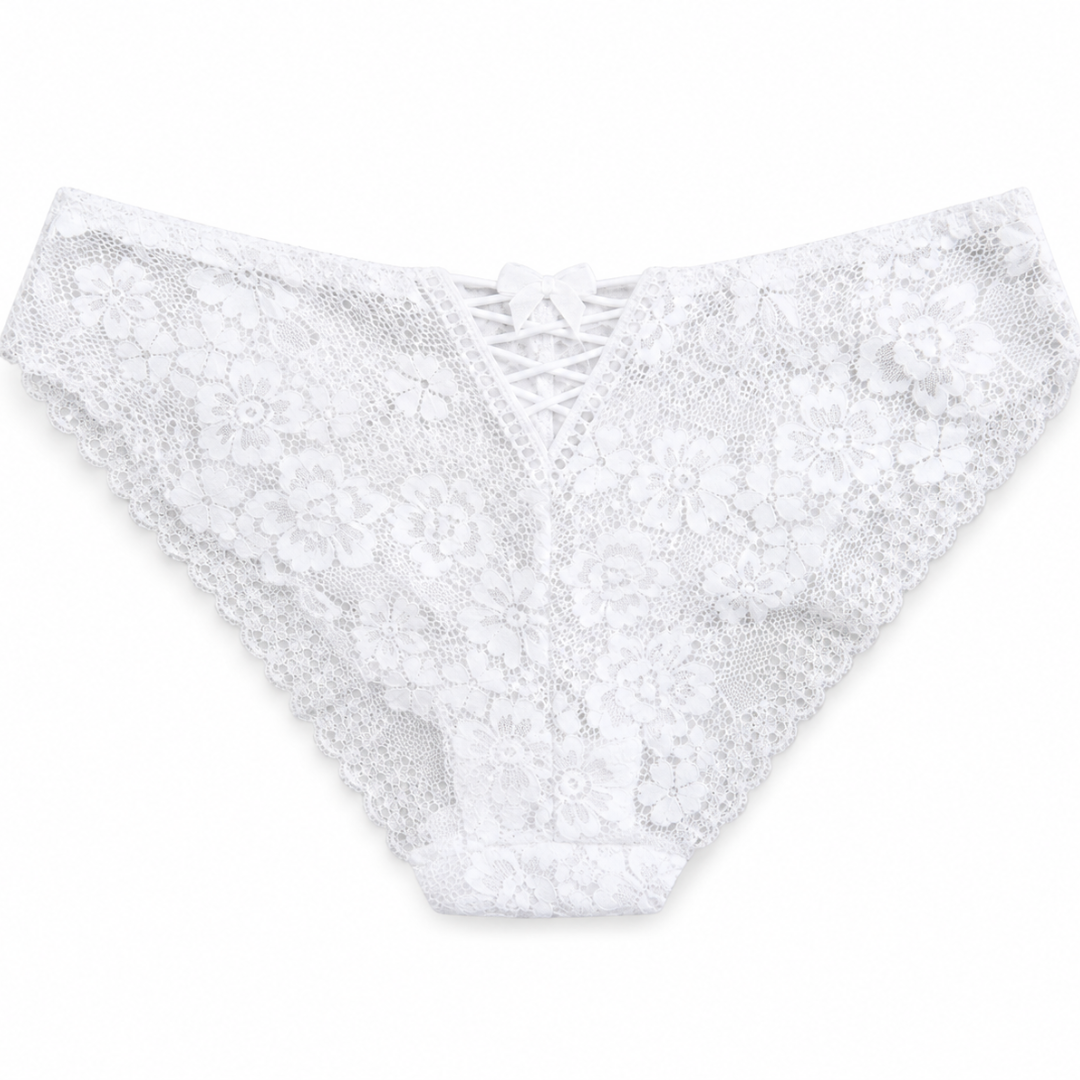 Floral Lace Bikini Panties Soft Breathable Low Rise
