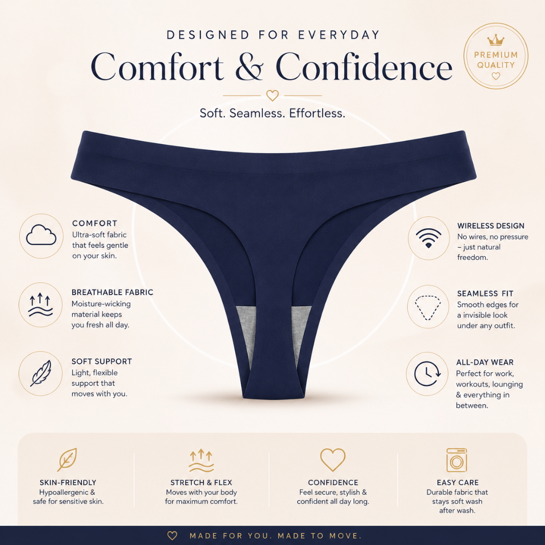 Soft Breathable No Show G-String Underwear for Everyday Comfort